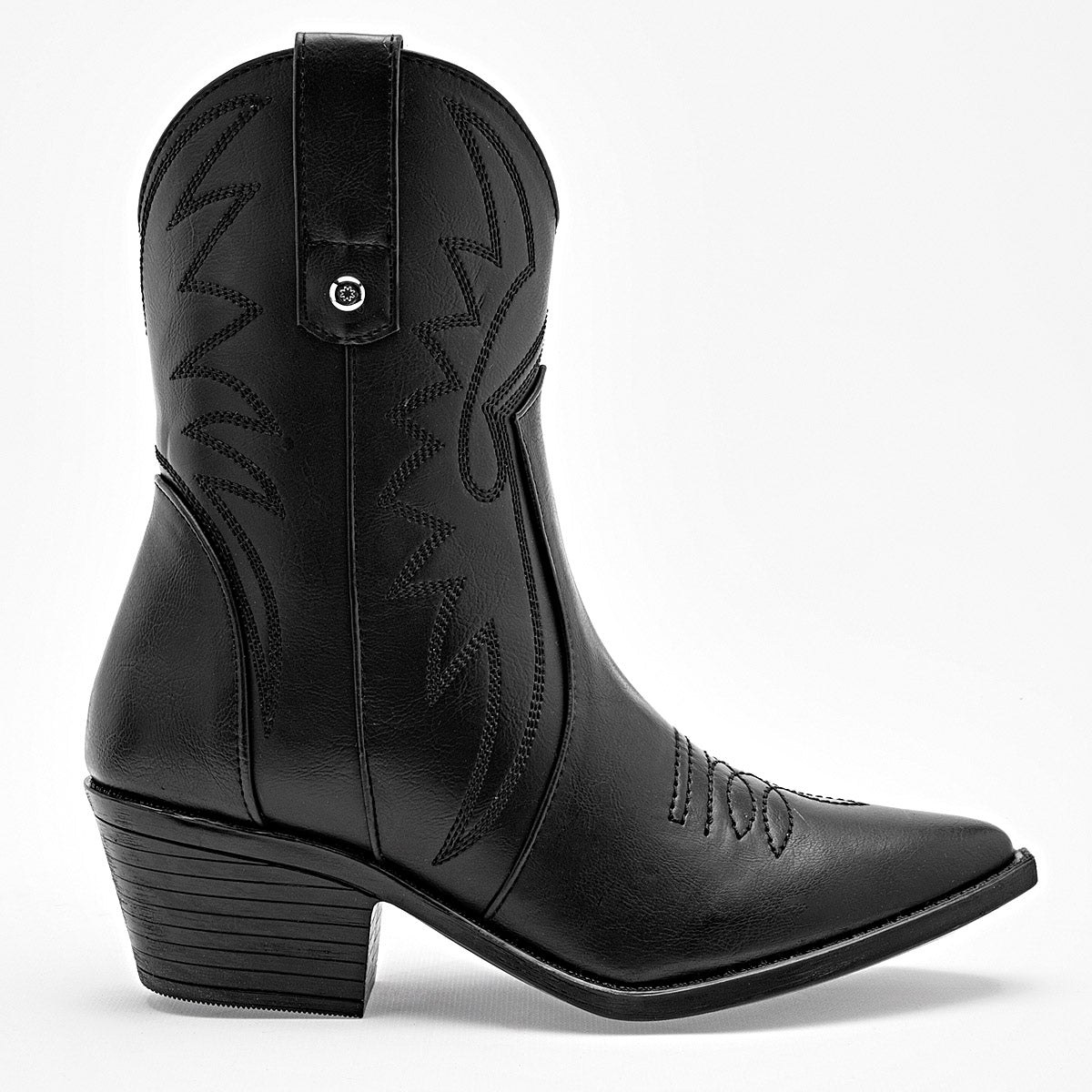 Bota tipo cowboy para mujer marca Moramora Negro cod. 130019