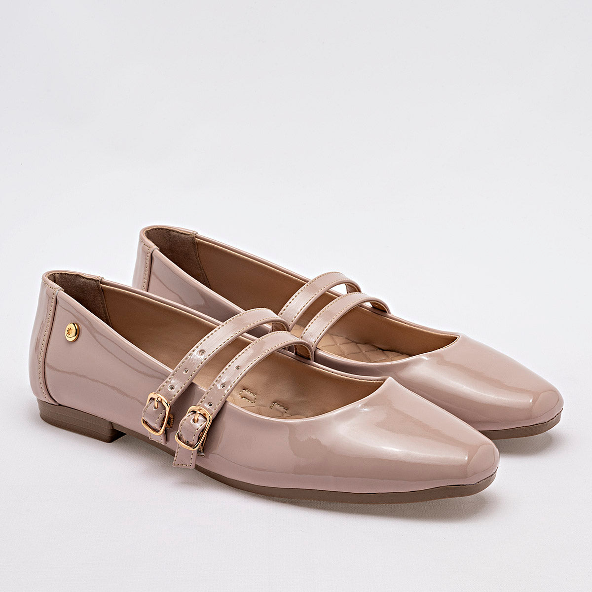 Balerina punta cuadrada para mujer marca Moramora Beige cod. 130020