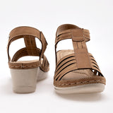 Sandalia confort para mujer marca Mora Confort Camel cod. 130096