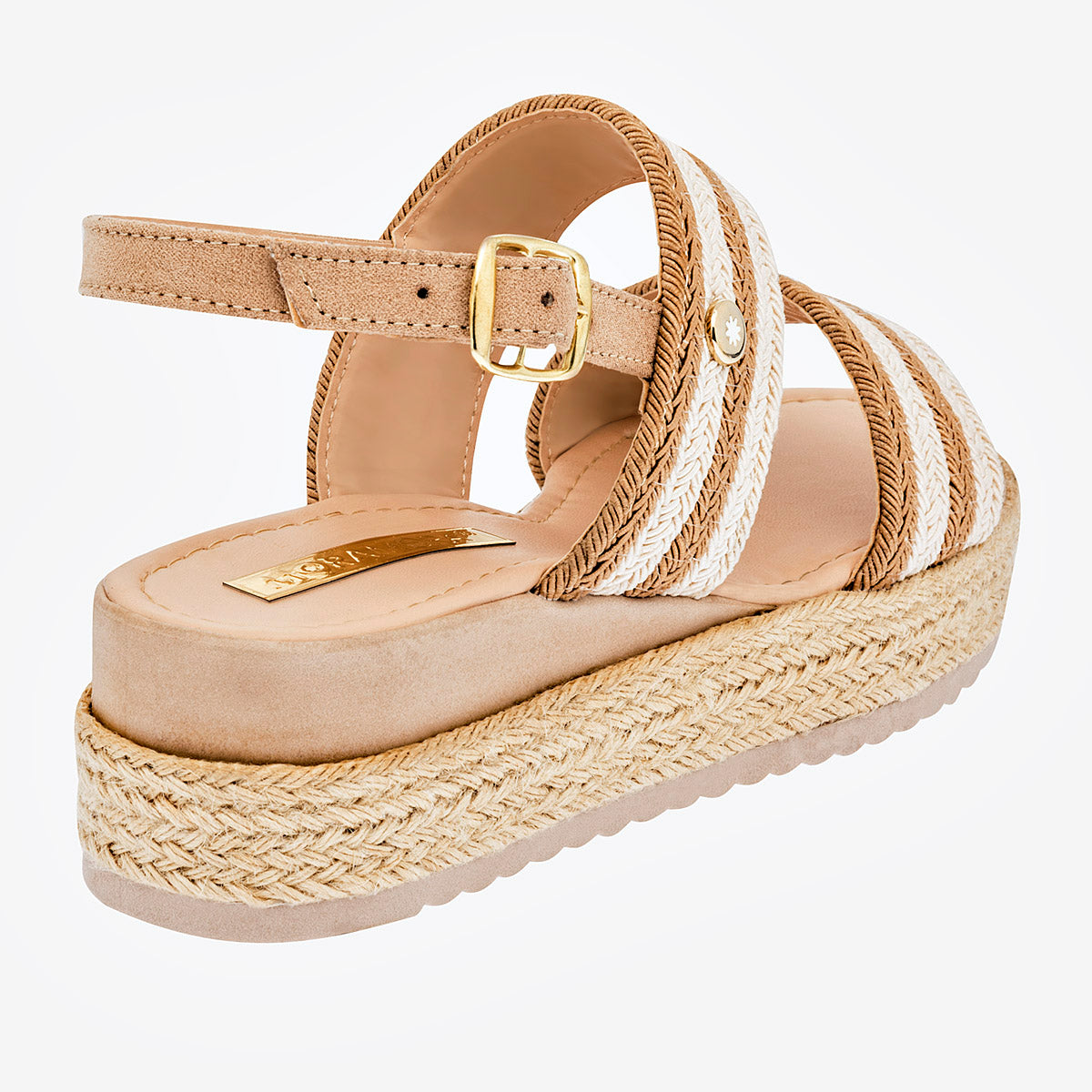 Sandalia para mujer marca Moramora Beige cod. 130129