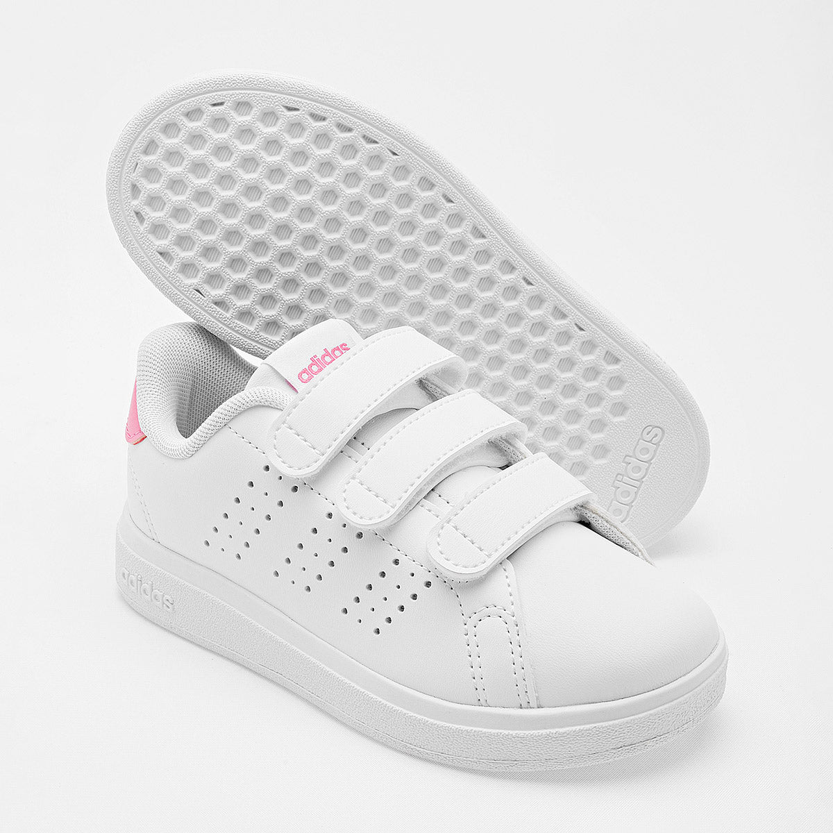 Tenis Advantage Base 2.0 CF para niña marca Adidas Blanco