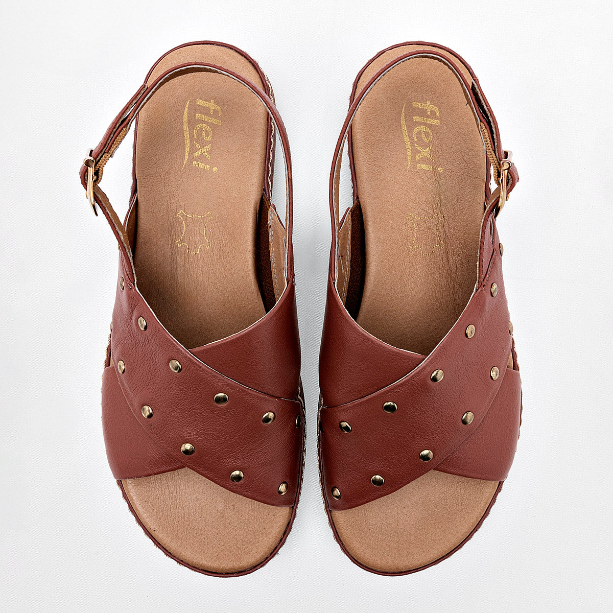 Sandalia de piel Flexi para Mujer