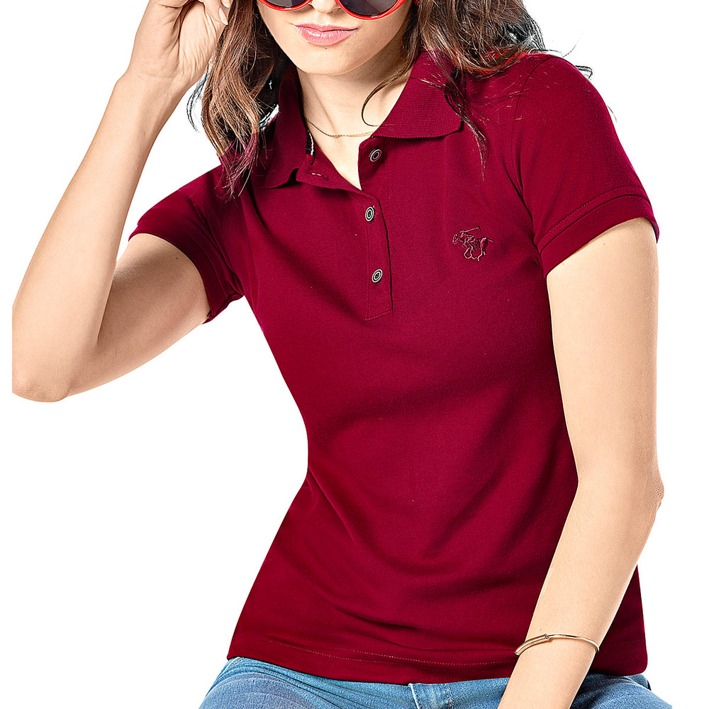 Blue Blood Playera tipo polo para mujer
