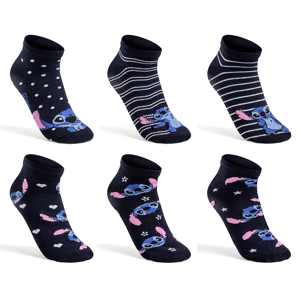Calcetas Stitch Sixpack Licencias Internacionales para Mujer