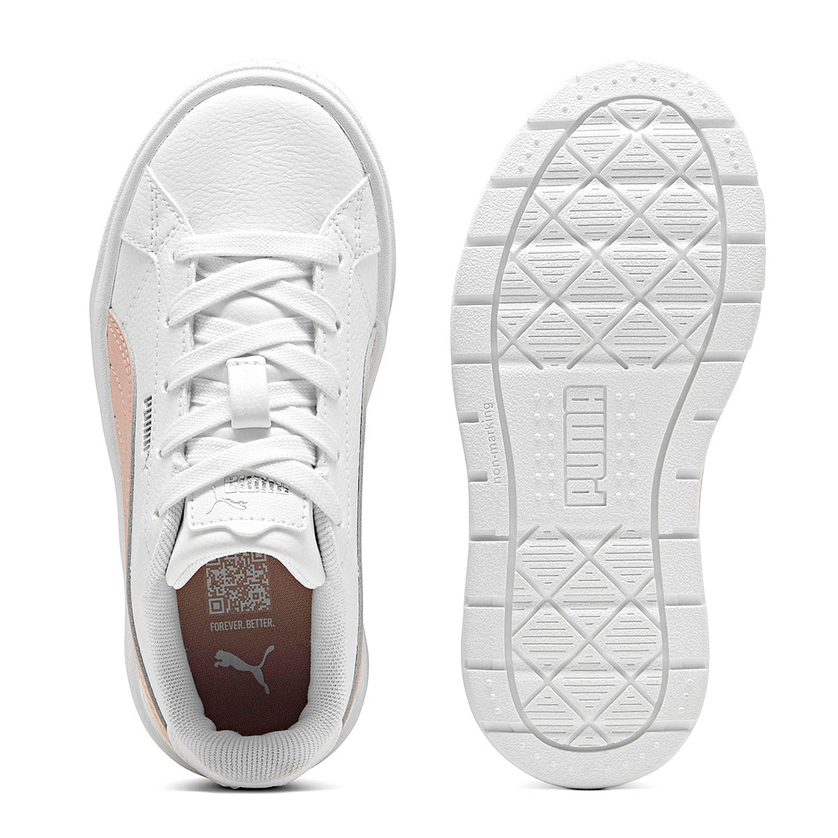 Tenis urbanos para niña marca Puma Blanco