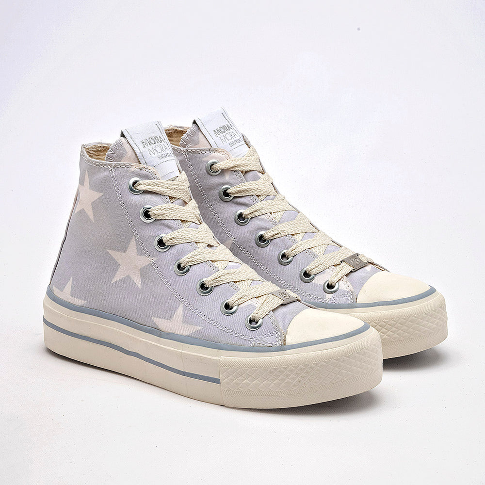 Pakar.com | Moramora Tenis urbano para mujer  color azul con estrellas blancas | Tienda online