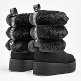 Bota invernal para Mujer Rojo Cereza