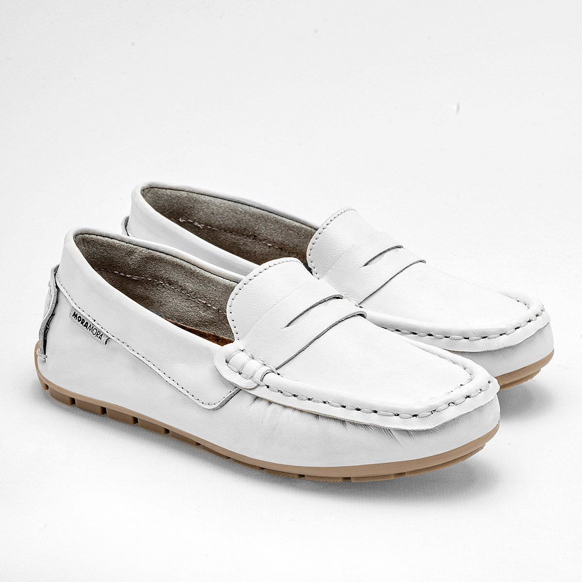 Mocasín de piel para Niño Moramora
