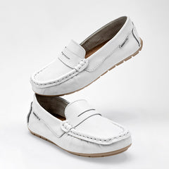 Mocasín de piel para Niño Moramora