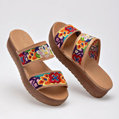 Sandalia de piel para Mujer Mora Tierra