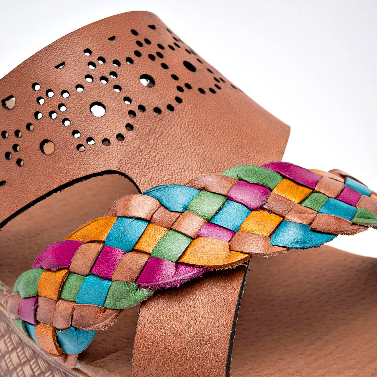 Sandalia de piel para Mujer Mora Tierra