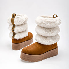 Bota invernal para Mujer Rojo Cereza