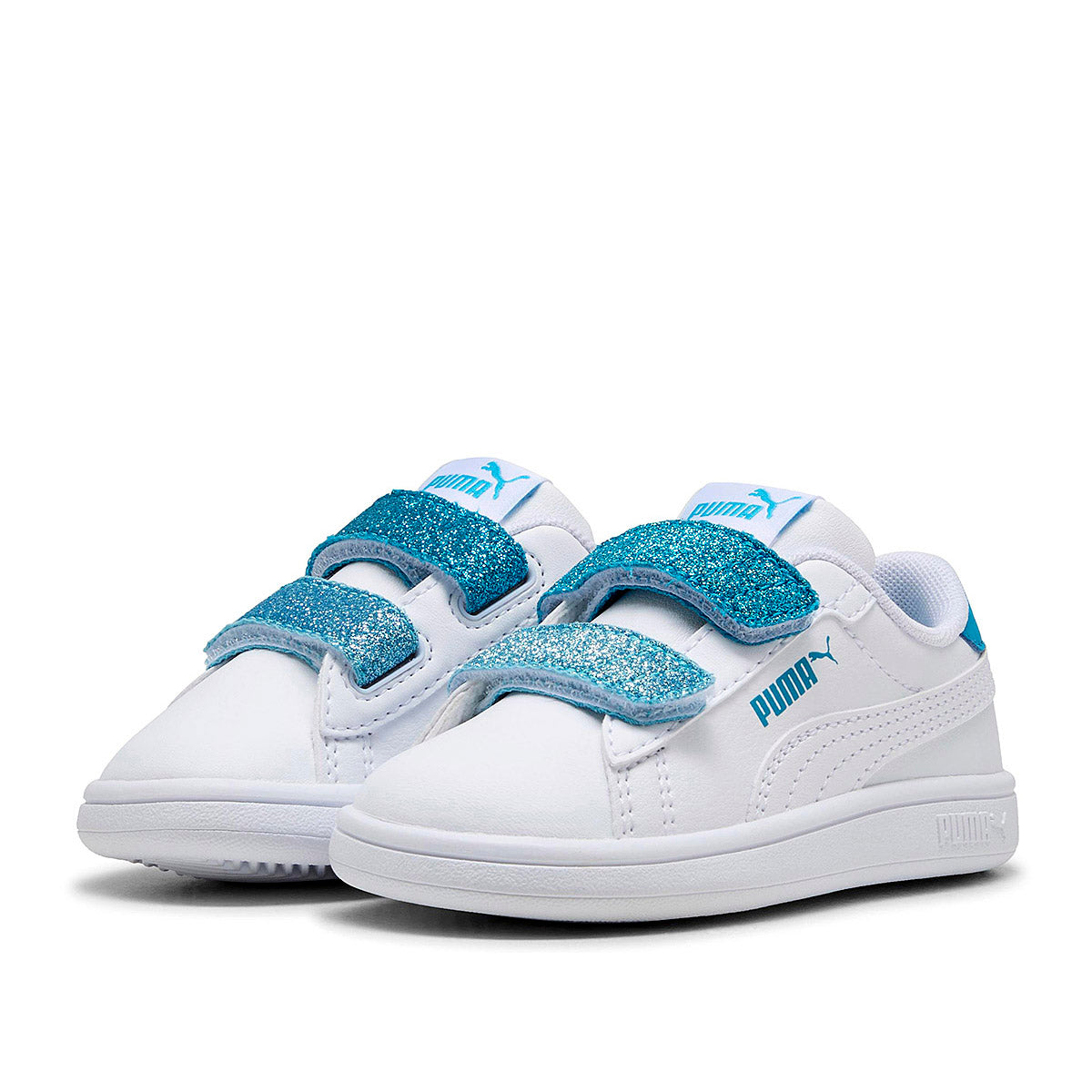 Tenis Smash 3.0 L Glitter Velcro Puma para Niña