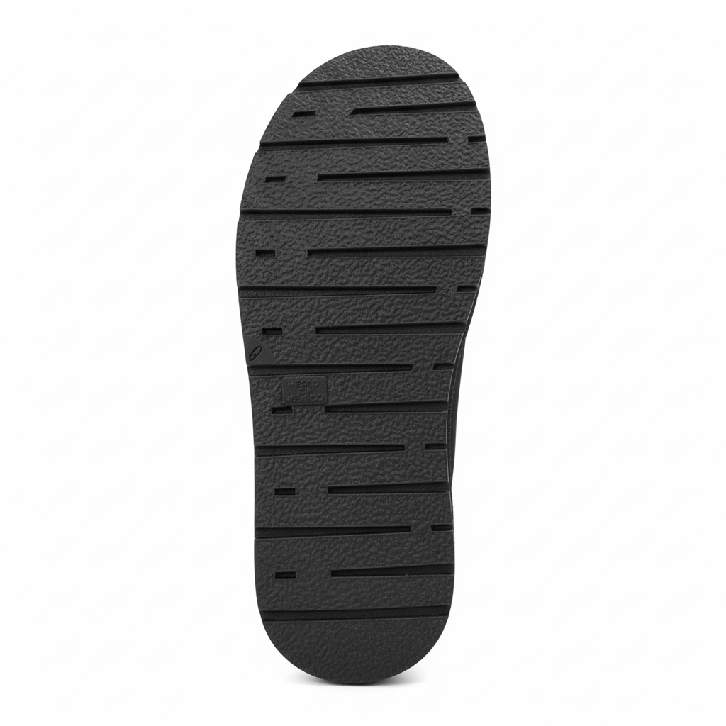 Zueco de plataforma con peluche marca Been Class negro 141982