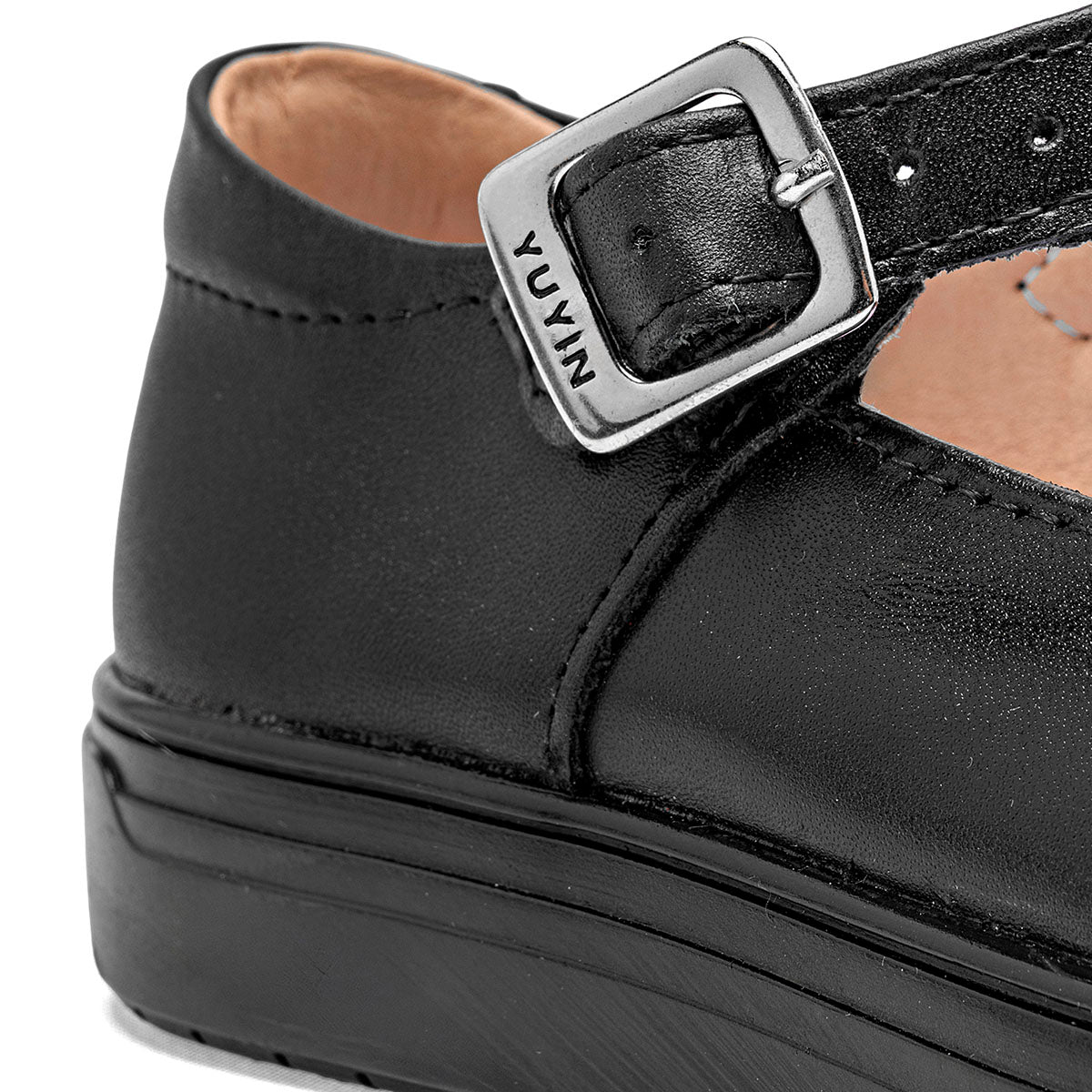 Zapato escolar de piel Yuyin para Niña