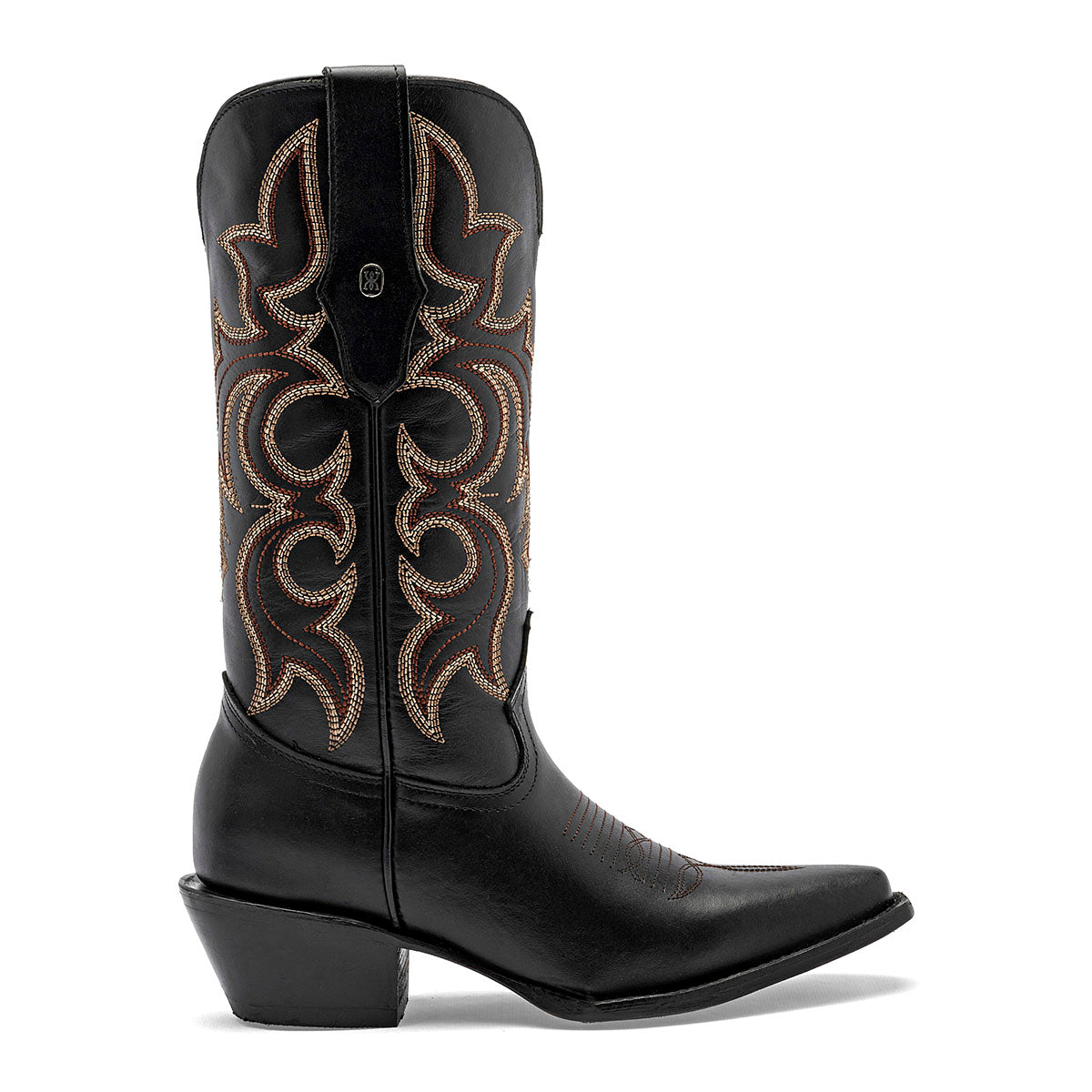 Bota vaquera de piel Mora West para Mujer