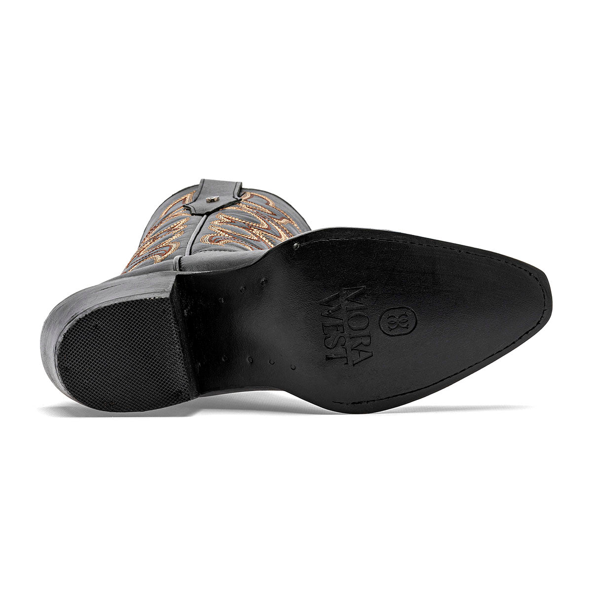 Bota vaquera de piel Mora West para Mujer