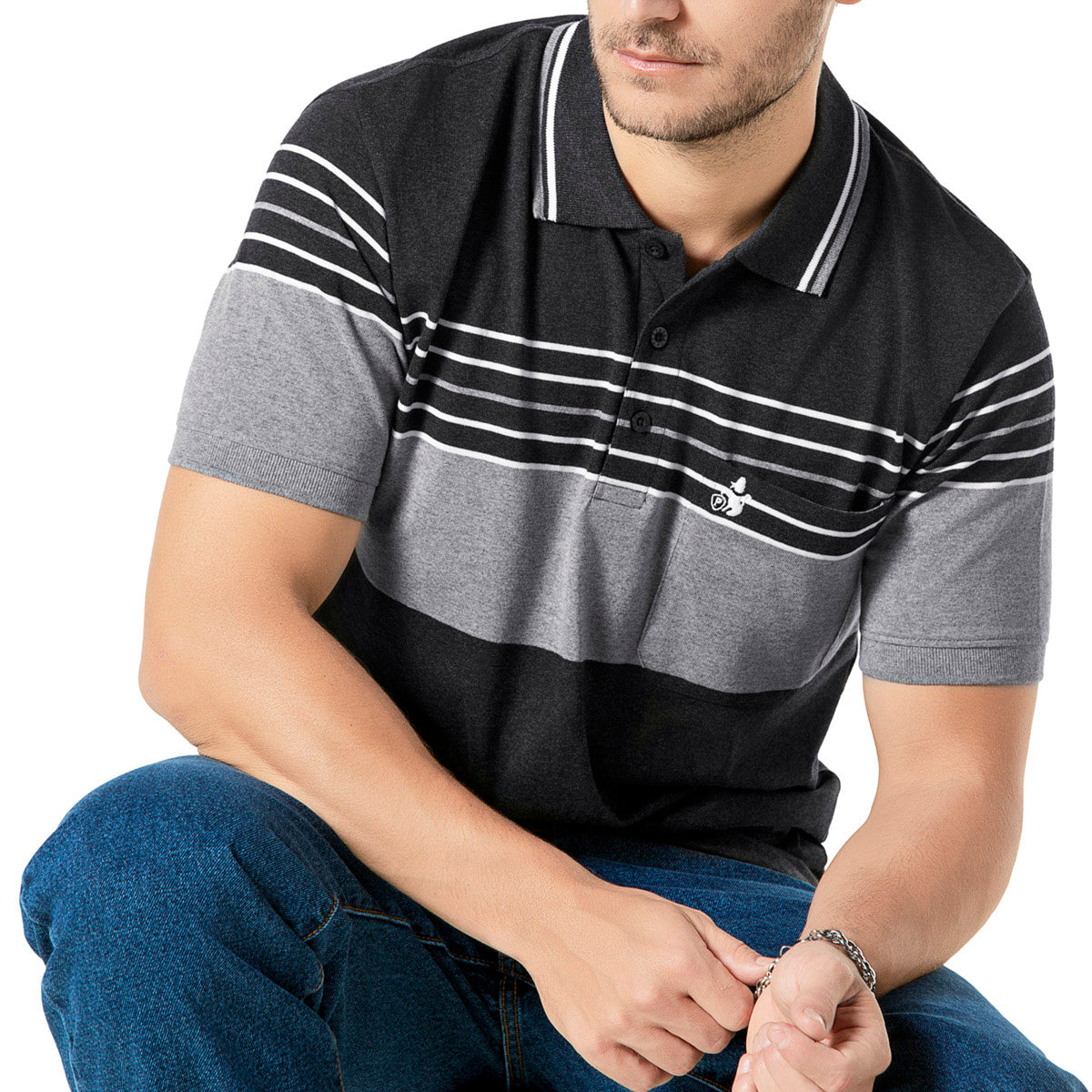 Playera tipo polo Alfa Sport para Hombre