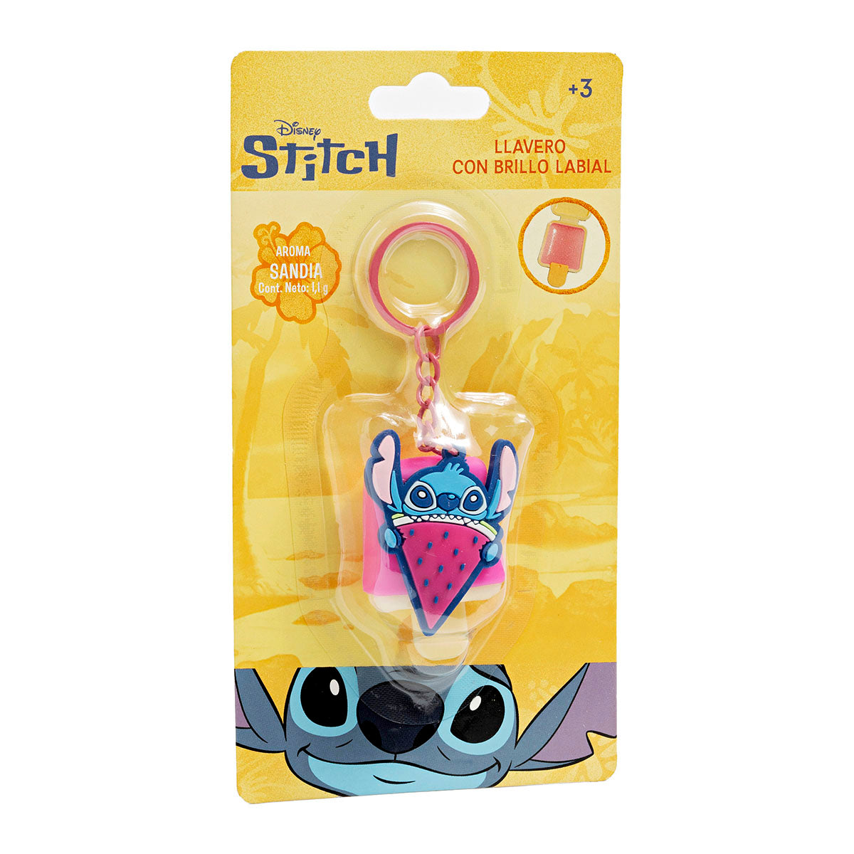 Llavero Con Brillo Labial Stitch para Niña