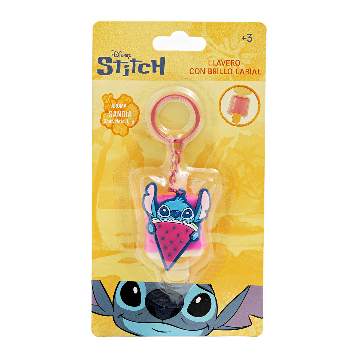 Llavero Con Brillo Labial Stitch para Niña