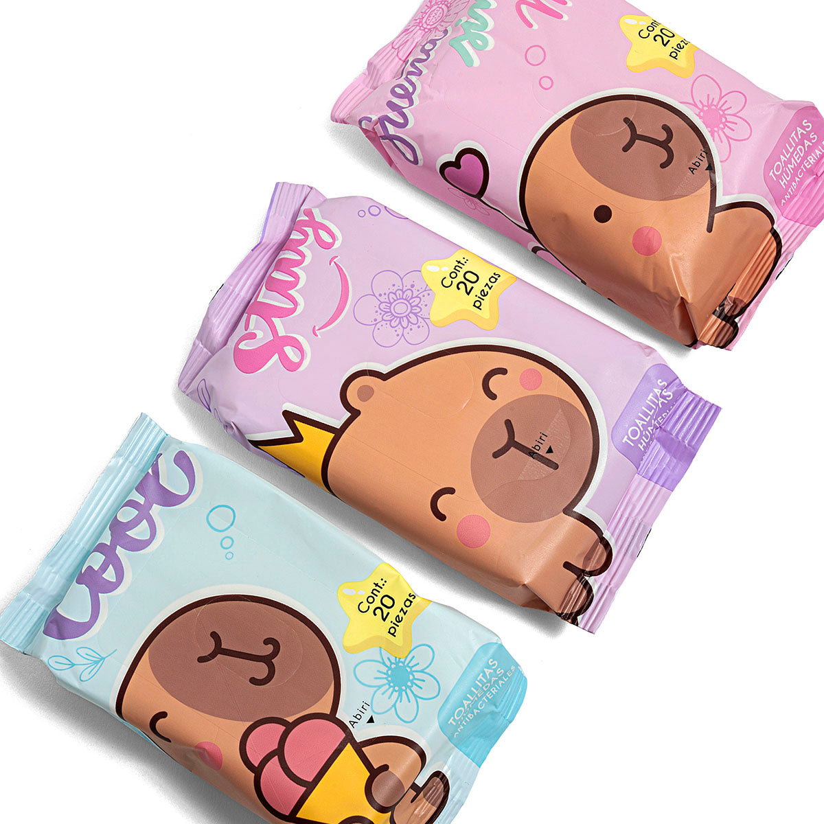 Set pañuelos desechables Capibara para Niña