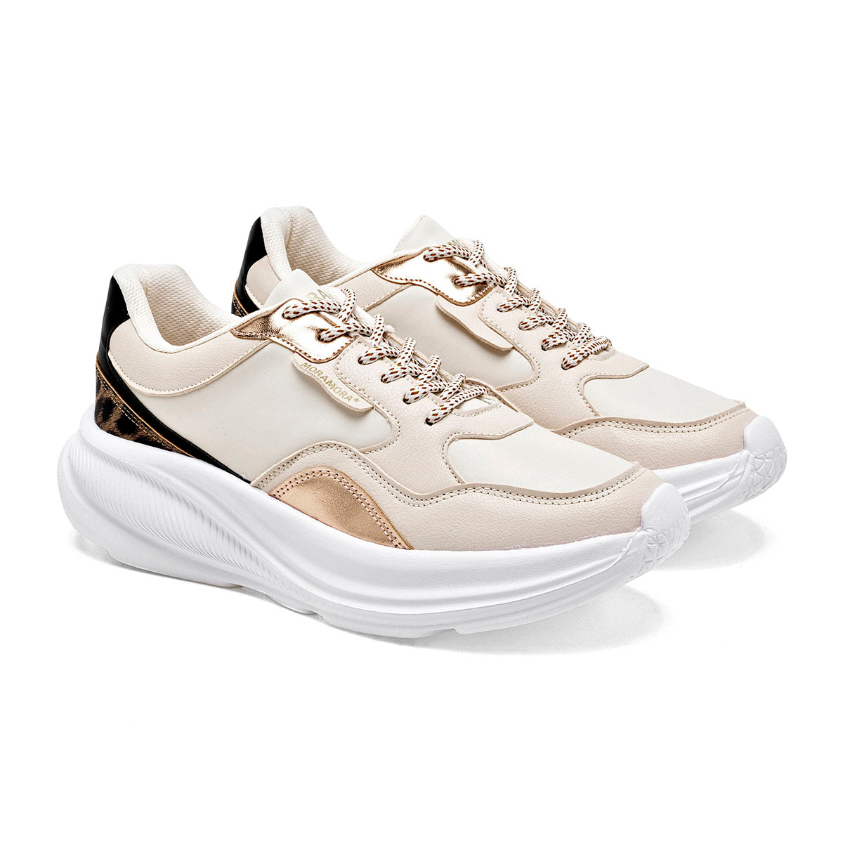 Tenis con plataforma para Mujer Moramora Marfil