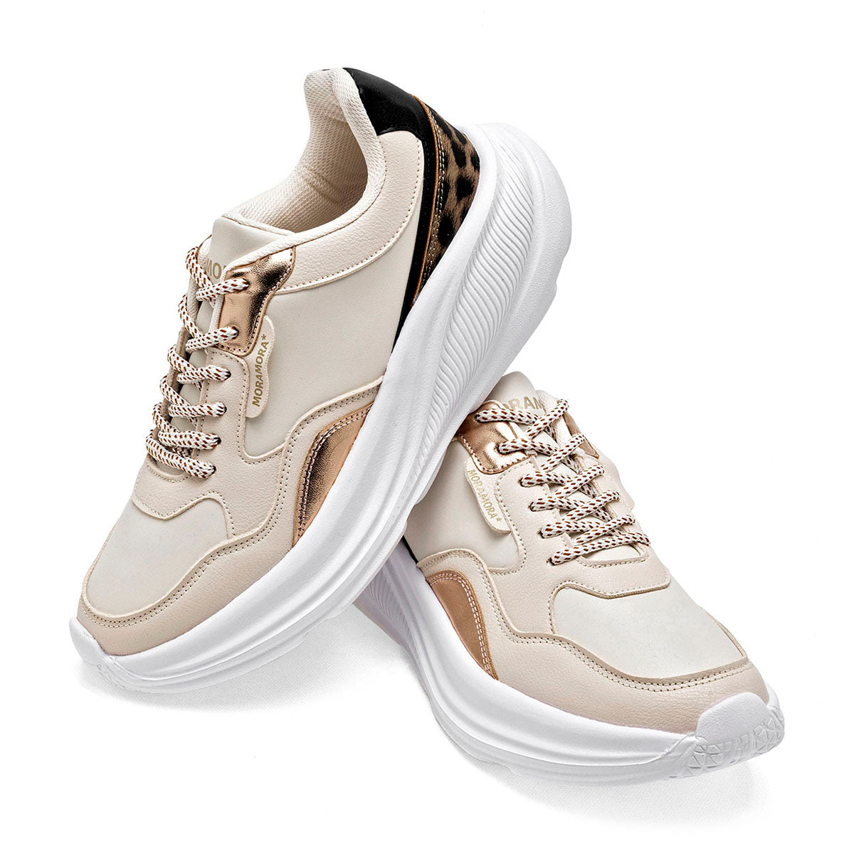 Tenis con plataforma para Mujer Moramora Marfil