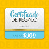 Pakar.com | 🗓️ Ofertas del Buen Fin 2024 | Tarjetas de regalo certificado-de-regalo-300