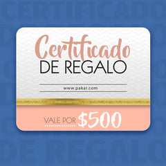 Certificado de regalo 500