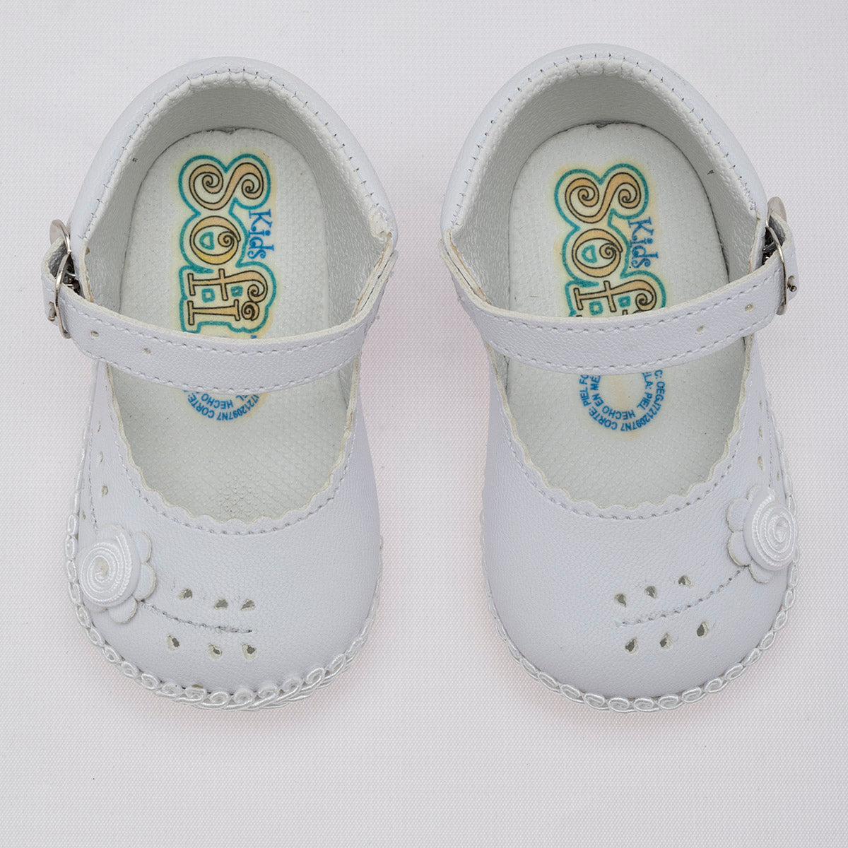 Zapato para bautizo para bebé niña marca Kids Sofi Blanco cod. 51316