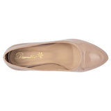 Zapatilla de charol para mujer marca Damita Beige cod. 58223