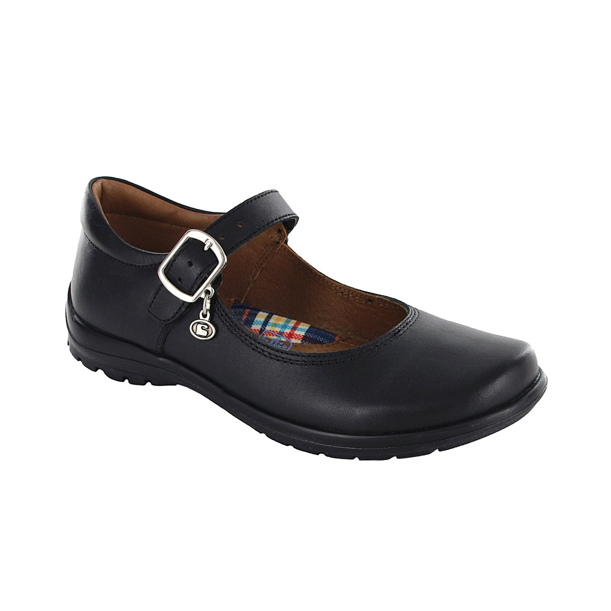 Zapato escolar de piel para niña marca Coqueta Negro cod. 69929