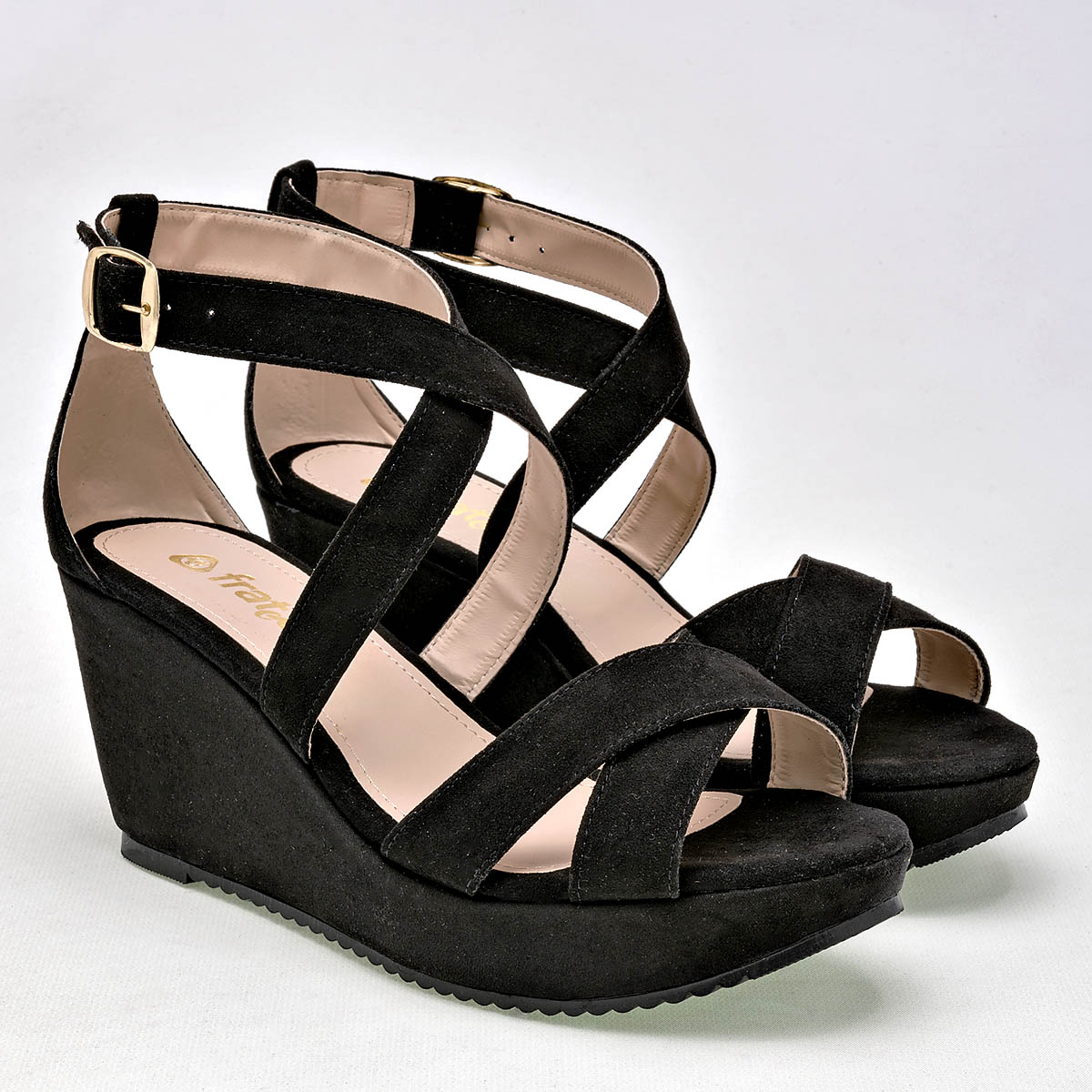 Sandalia para mujer marca Fratta Negro cod. 71412