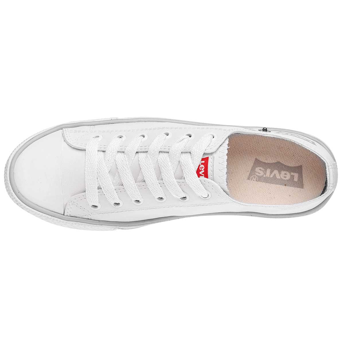 Pakar Ofertas del Buen Fin 2024 Tenis escolar para joven marca Levi s Blanco cod. 73953 Zapaterias Pakar online