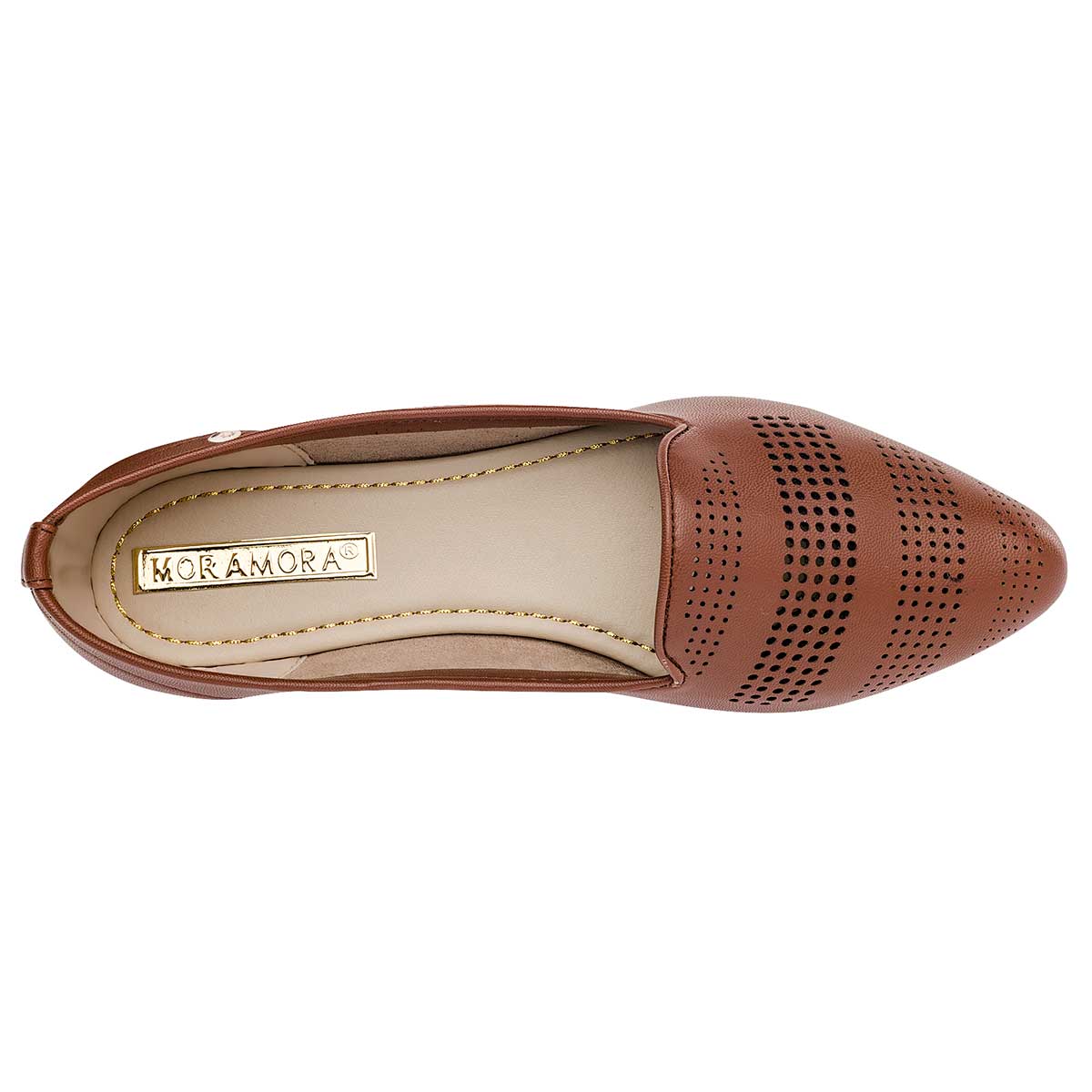 Zapato casual para mujer marca Moramora Camel cod. 76294