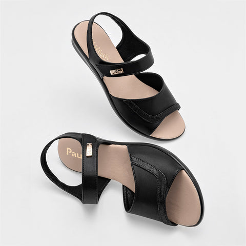 Sandalia para mujer marca Paulie Negro cod. 76353