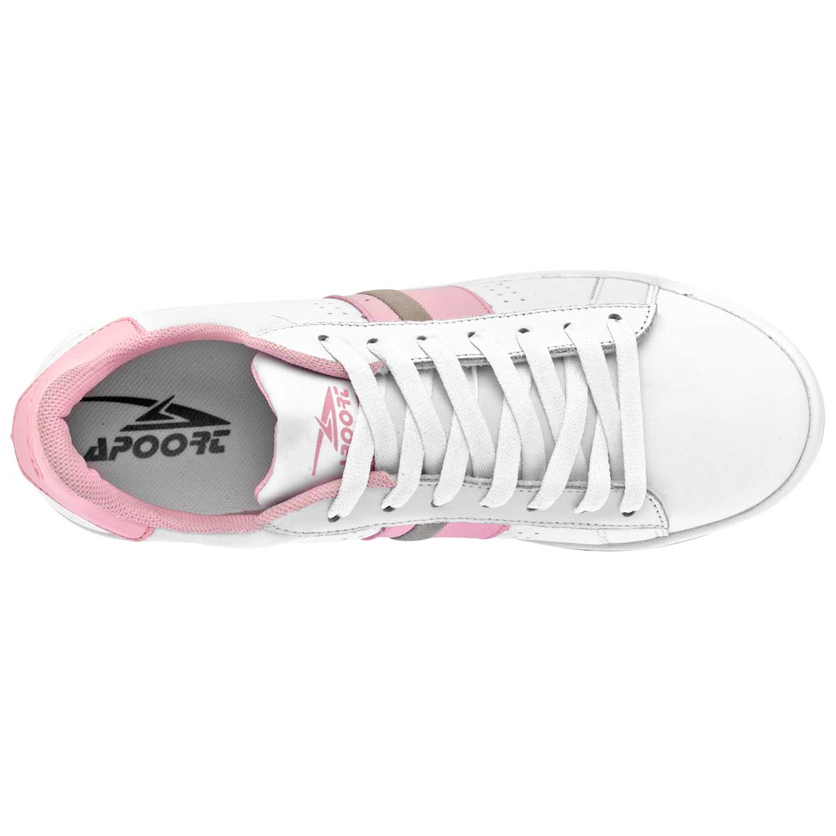 Tenis escolar para joven marca Apoort Blanco cod. 83800