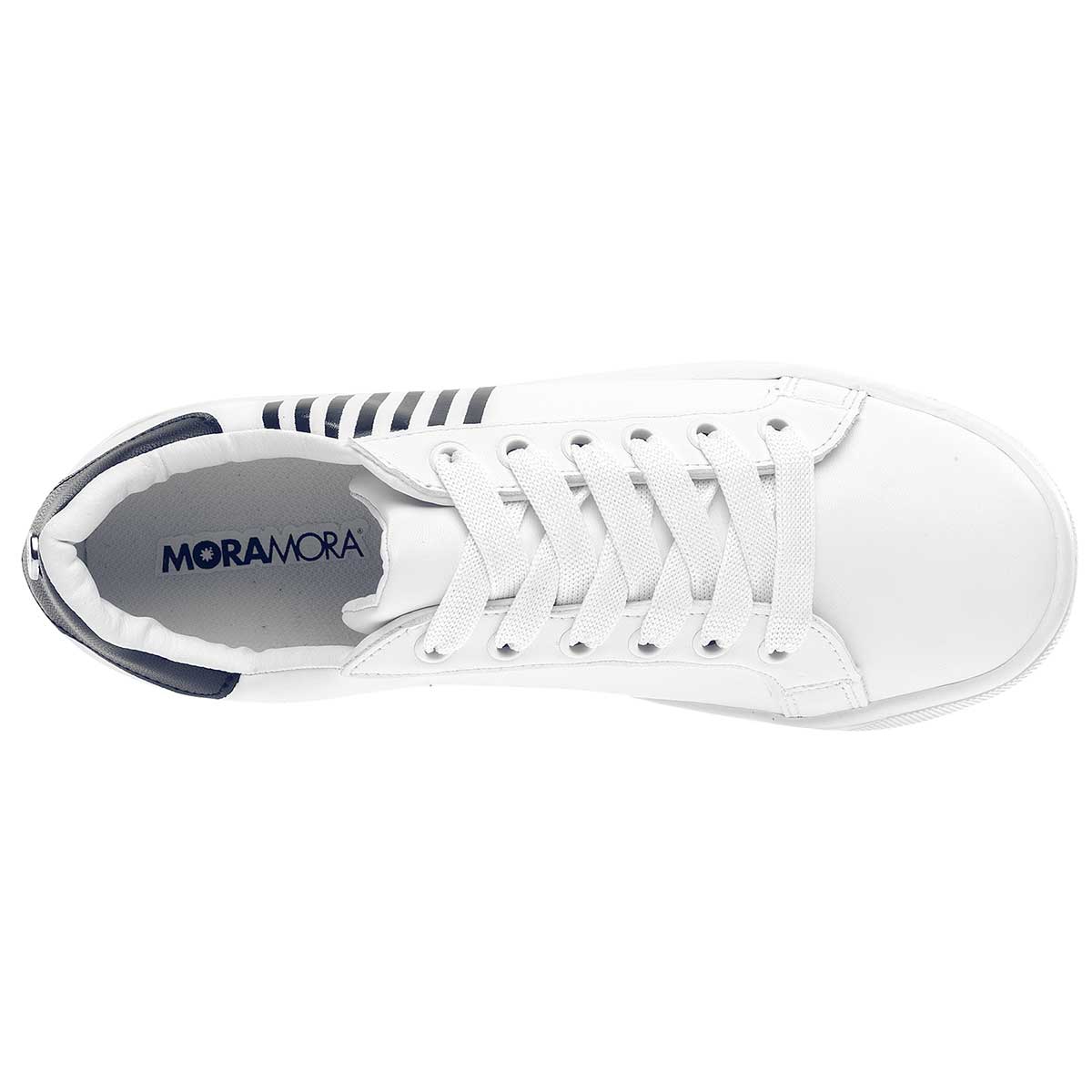 Tenis escolar para joven marca Moramora Blanco cod. 91331