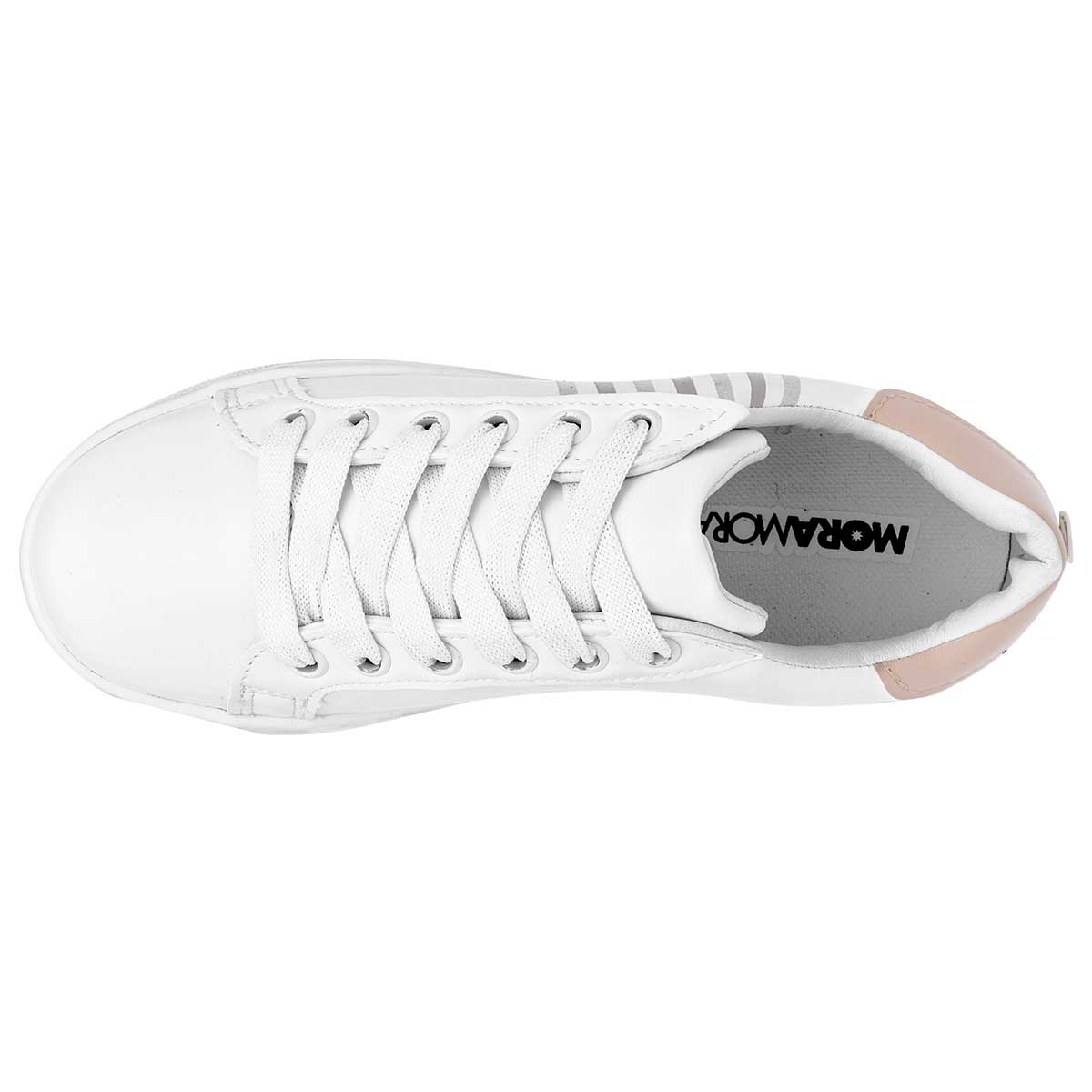 Tenis escolar para joven marca Moramora Blanco cod. 91332