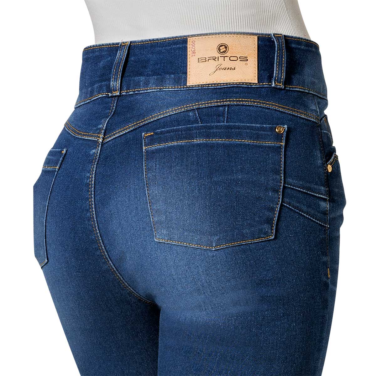 Jeans color mezclilla para mujer marca Felker Azul cod. 91409