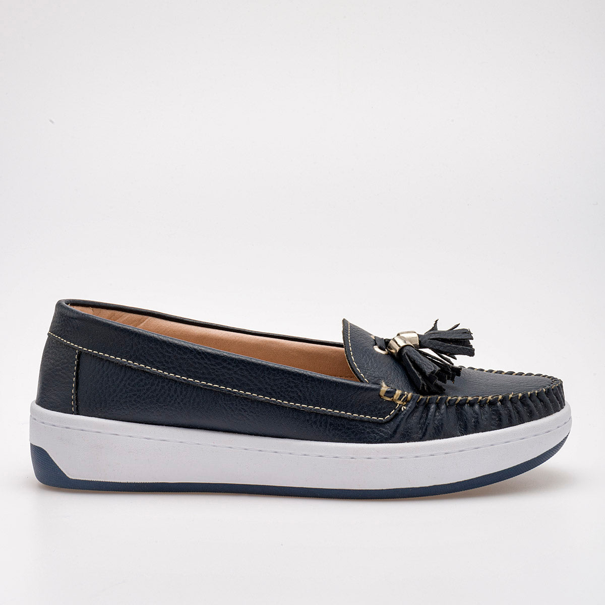 Mocasín casual para mujer marca Been Class Azul marino cod. 94138