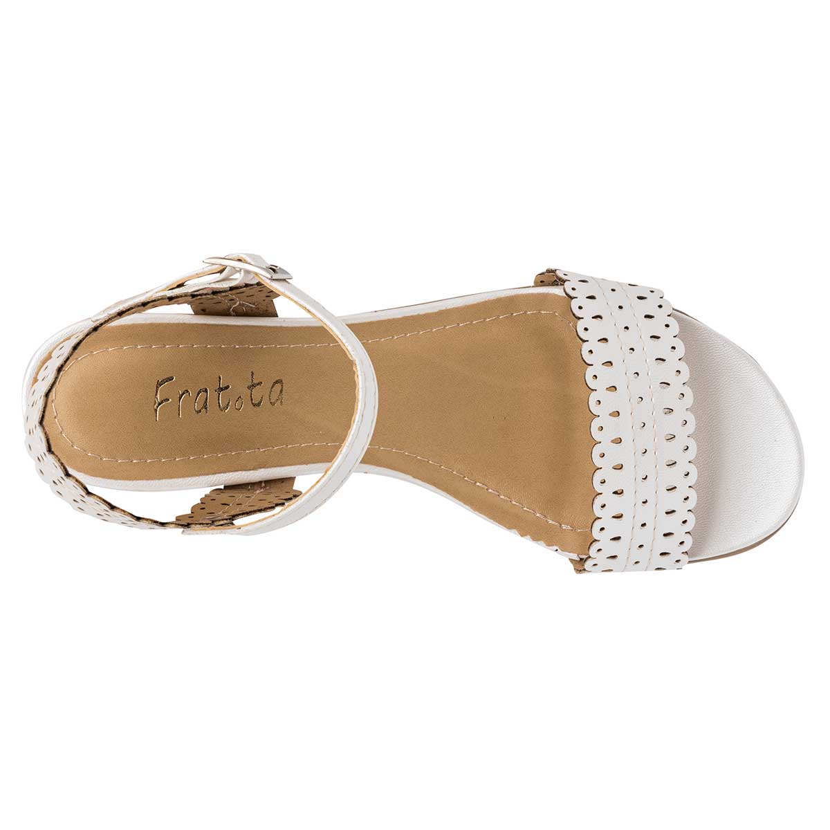 Sandalia para mujer marca Fratta Blanco cod. 94484