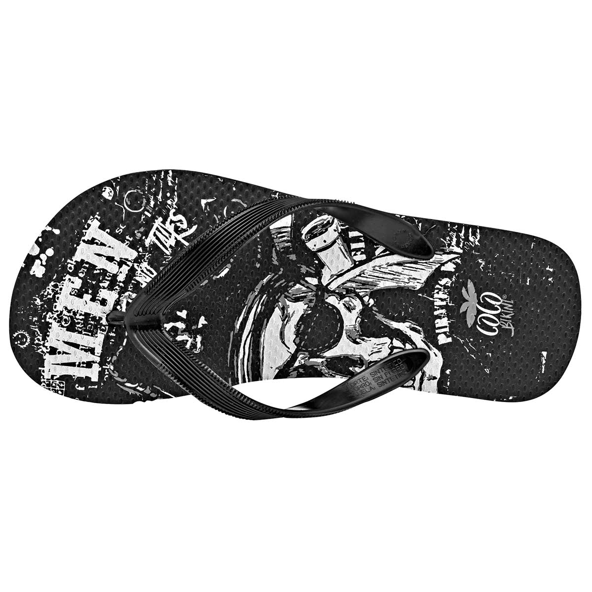 Sandalia flip flop para hombre marca Huarachetas Negro cod. 94561