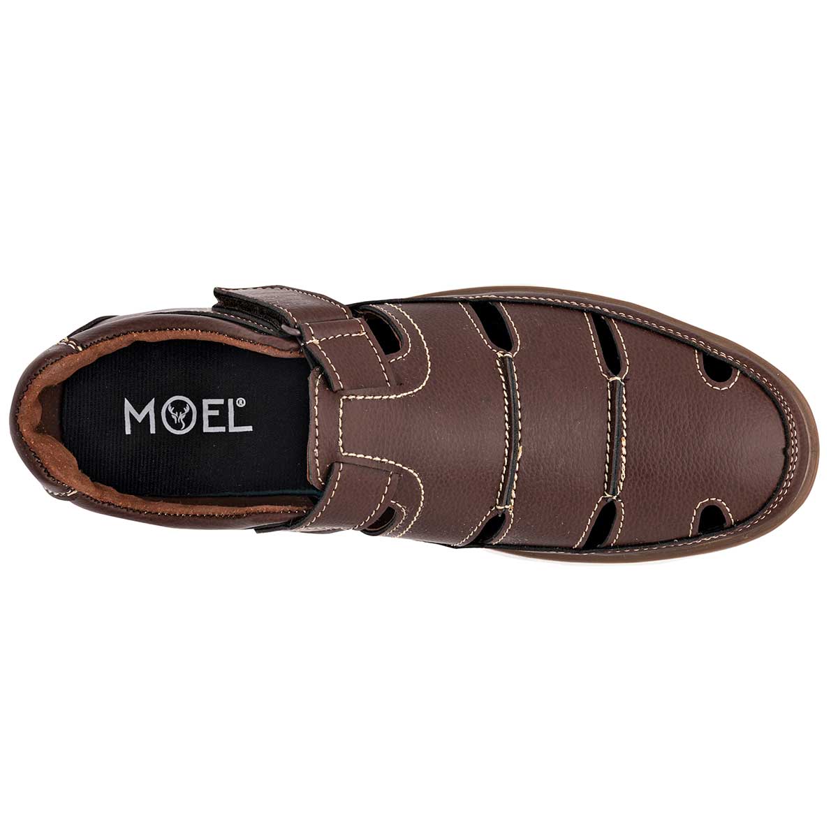 Sandalia con velcro para hombre marca Moel Café cod. 94789