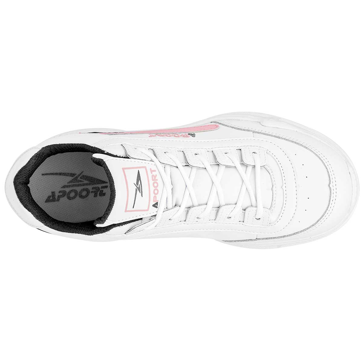 Tenis escolar para joven marca Apoort Blanco cod. 96115