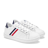 Apoort tenis urbanos para niño blanco con rayas