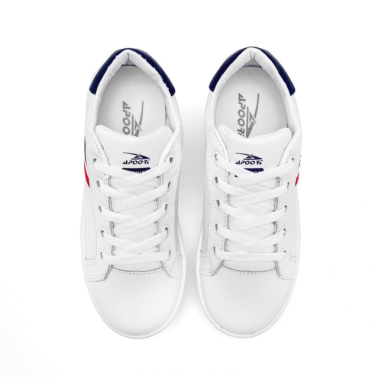 Apoort tenis urbanos para niño blanco con rayas