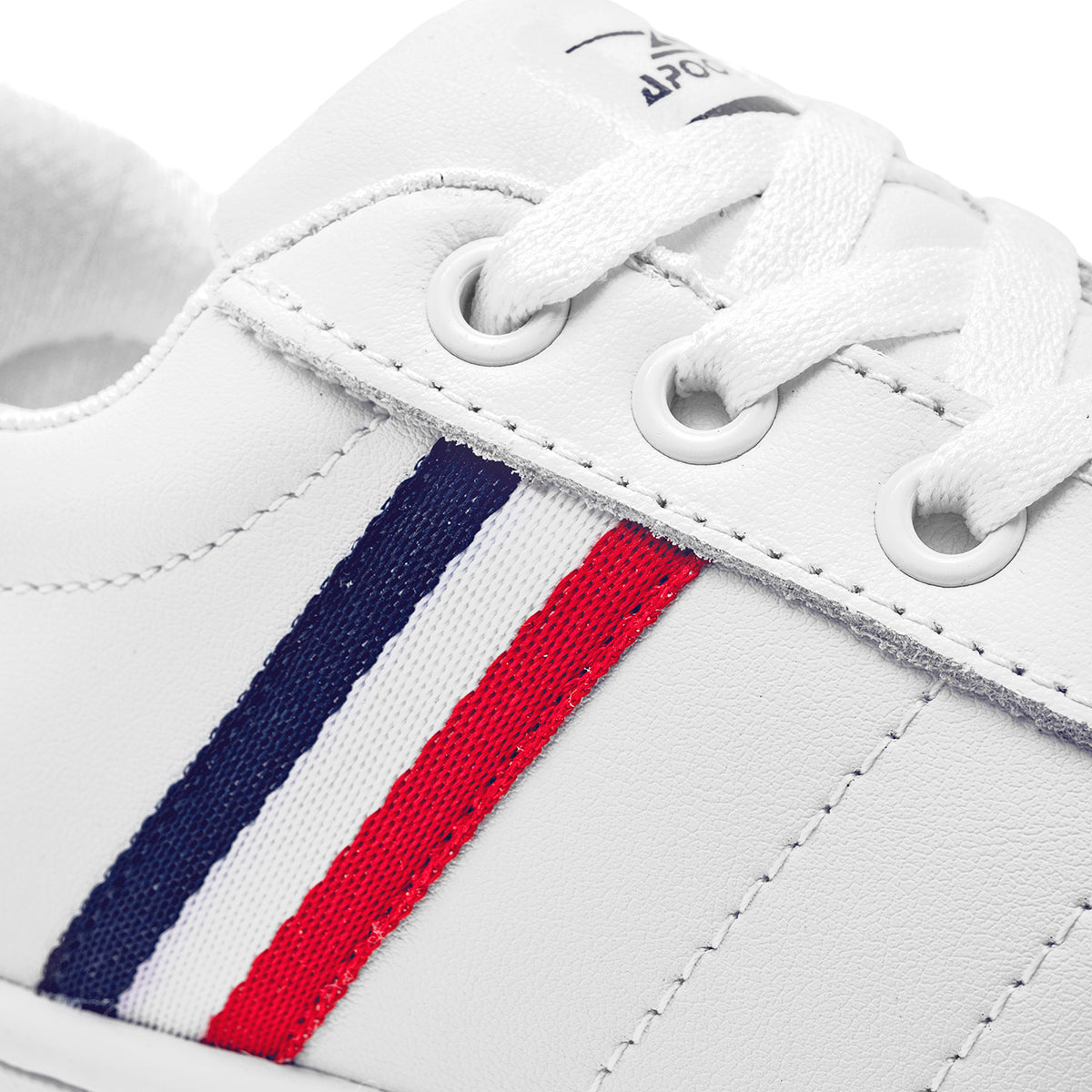 Apoort tenis urbanos para niño blanco con rayas