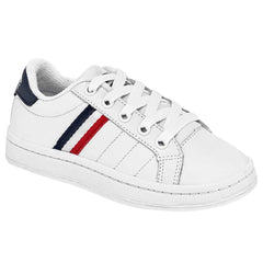 Apoort tenis urbanos para niño blanco con rayas