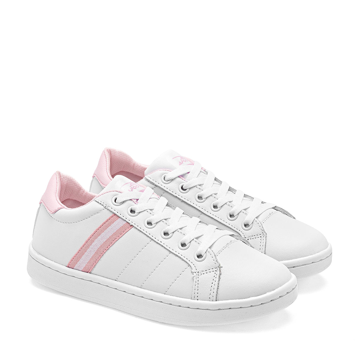 Apoort tenis urbanos para mujer blanco y rosa, ligeros